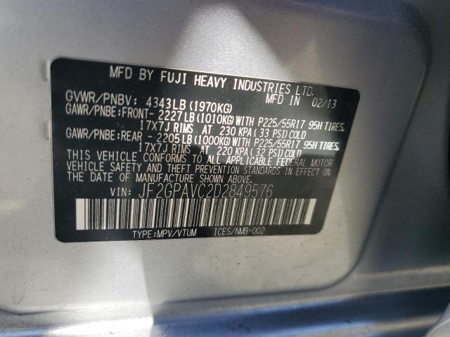 2013 SUBARU XV CROSSTR #3287605039