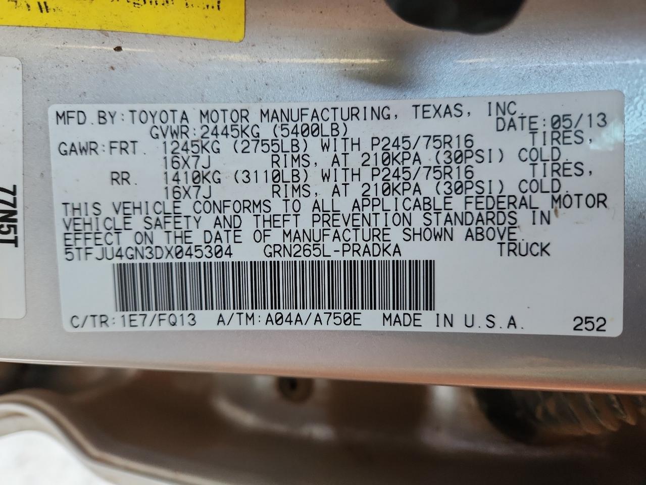 TOYOTA TACOMA DOUBLE CAB PRERUNNER