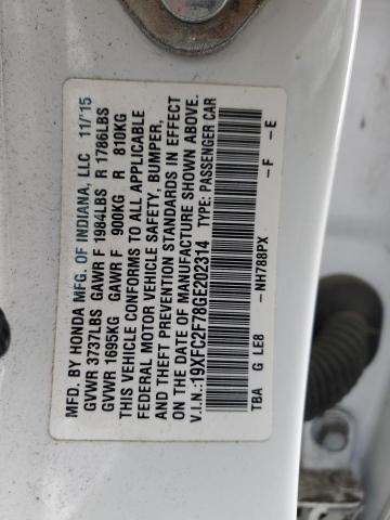 2016 HONDA CIVIC EX #3303975764