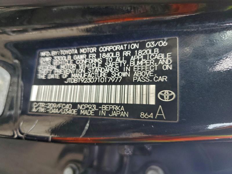 2007 TOYOTA YARIS #3297195419