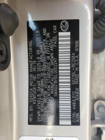 2020 LEXUS ES 350 #3285750669