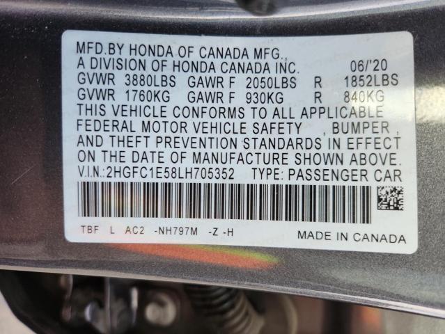 2020 HONDA CIVIC SI #3293883592