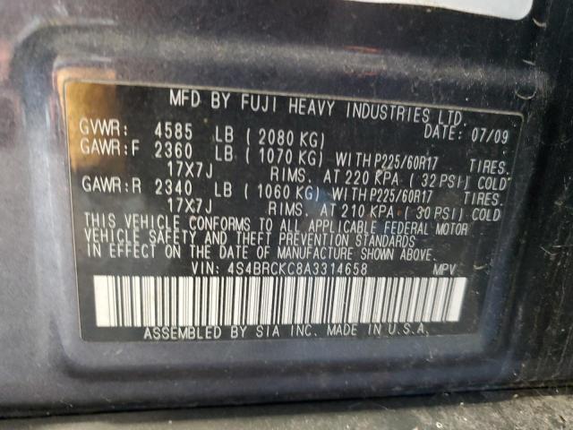 2010 SUBARU OUTBACK 2. - 4S4BRCKC8A3314658