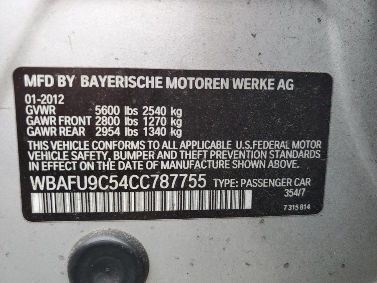 Lot #3311583760 2012 BMW 550 XI