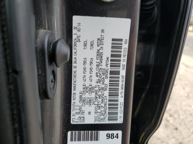 2016 TOYOTA TACOMA DOU #3298028189