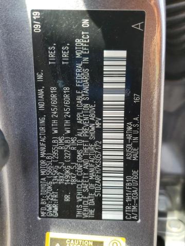 2019 TOYOTA HIGHLANDER #3293281429