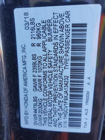 2018 HONDA ACCORD TOU - 1HGCV1F9XJA134232