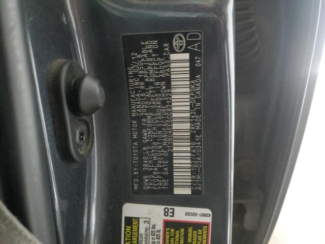 2012 TOYOTA COROLLA BA #3304523510