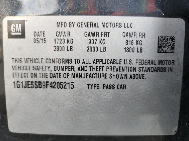 2015 CHEVROLET SONIC LTZ #3294523492