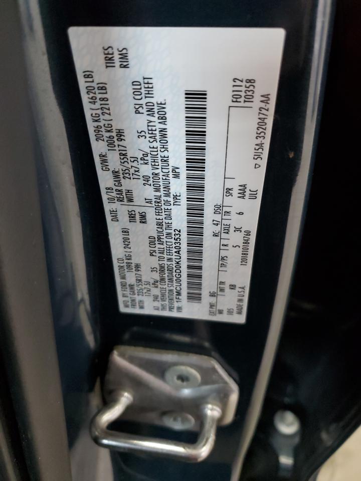 Lot #3302859948 2019 FORD ESCAPE SE