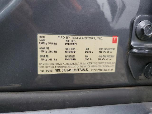 2014 TESLA MODEL S #3309332101