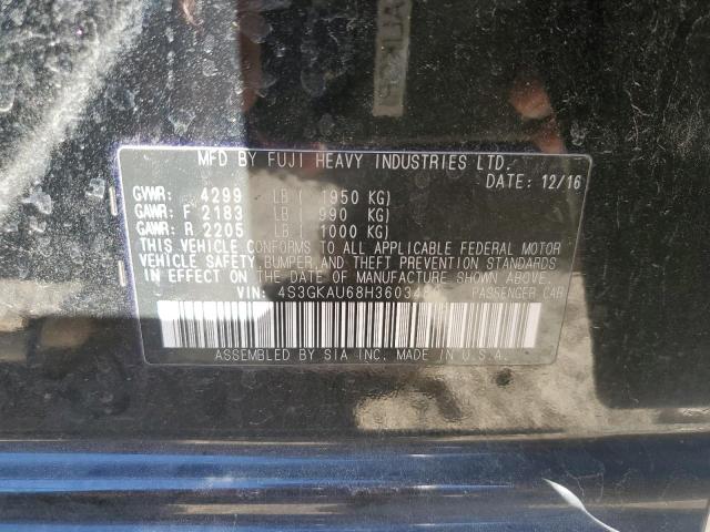 2017 SUBARU IMPREZA LI 4S3GKAU68H3603480