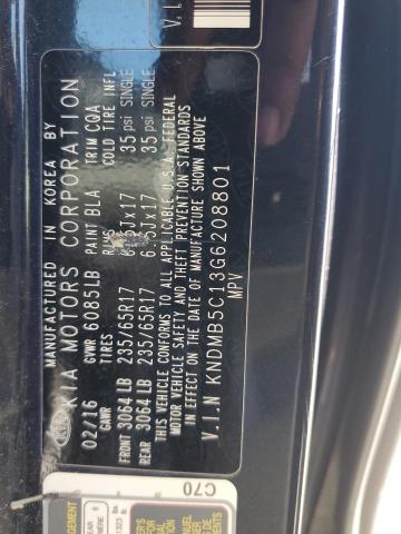 2016 KIA SEDONA LX #3316877140