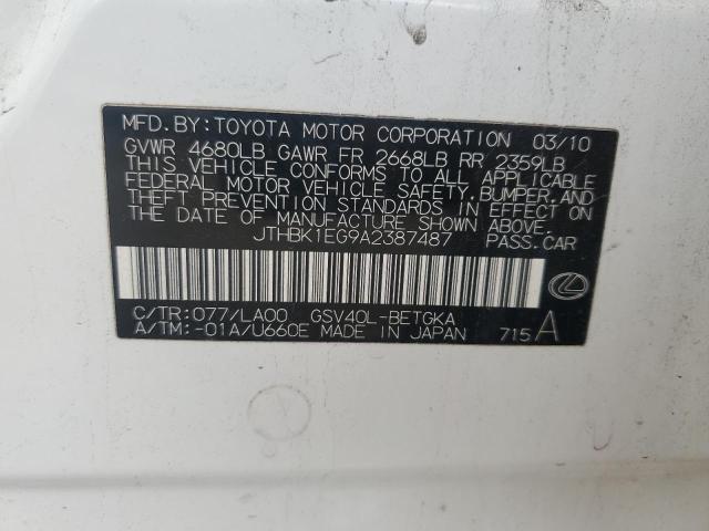 2010 LEXUS ES 350 #3292468740