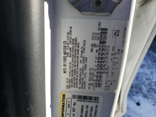 2019 FORD FUSION SE #3294440515