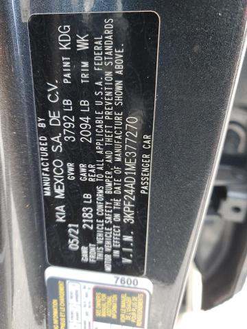 2021 KIA FORTE FE #3303924700