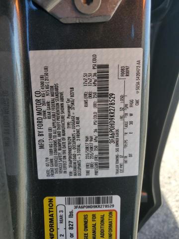 2019 FORD FUSION SE #3303818416