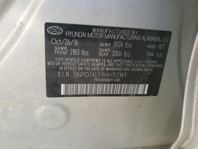 2017 HYUNDAI ELANTRA SE - 5NPD74LF9HH152149