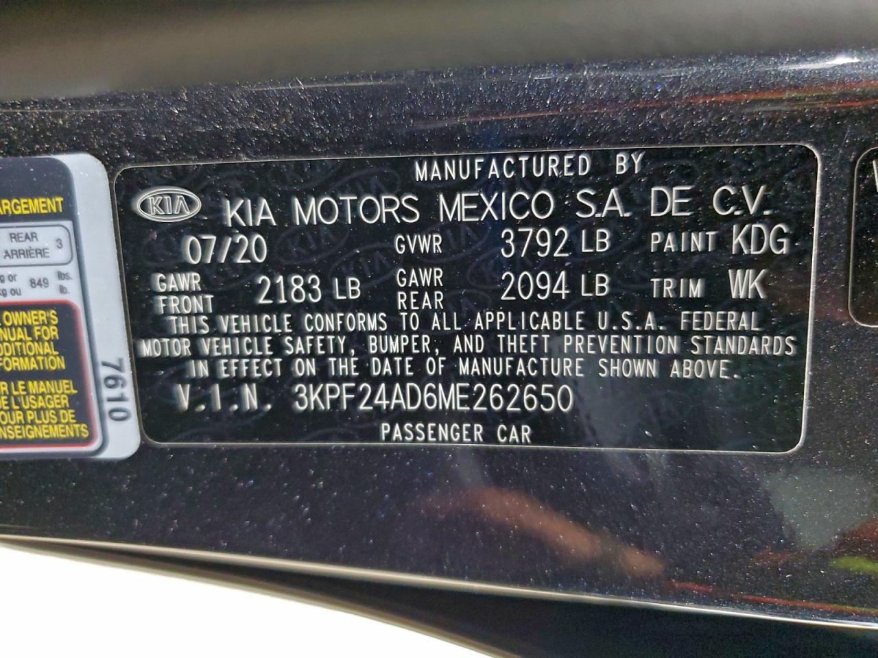 Lot #3312435623 2021 KIA FORTE FE