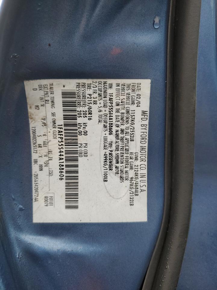 Lot #3304550460 2004 FORD TAURUS SES