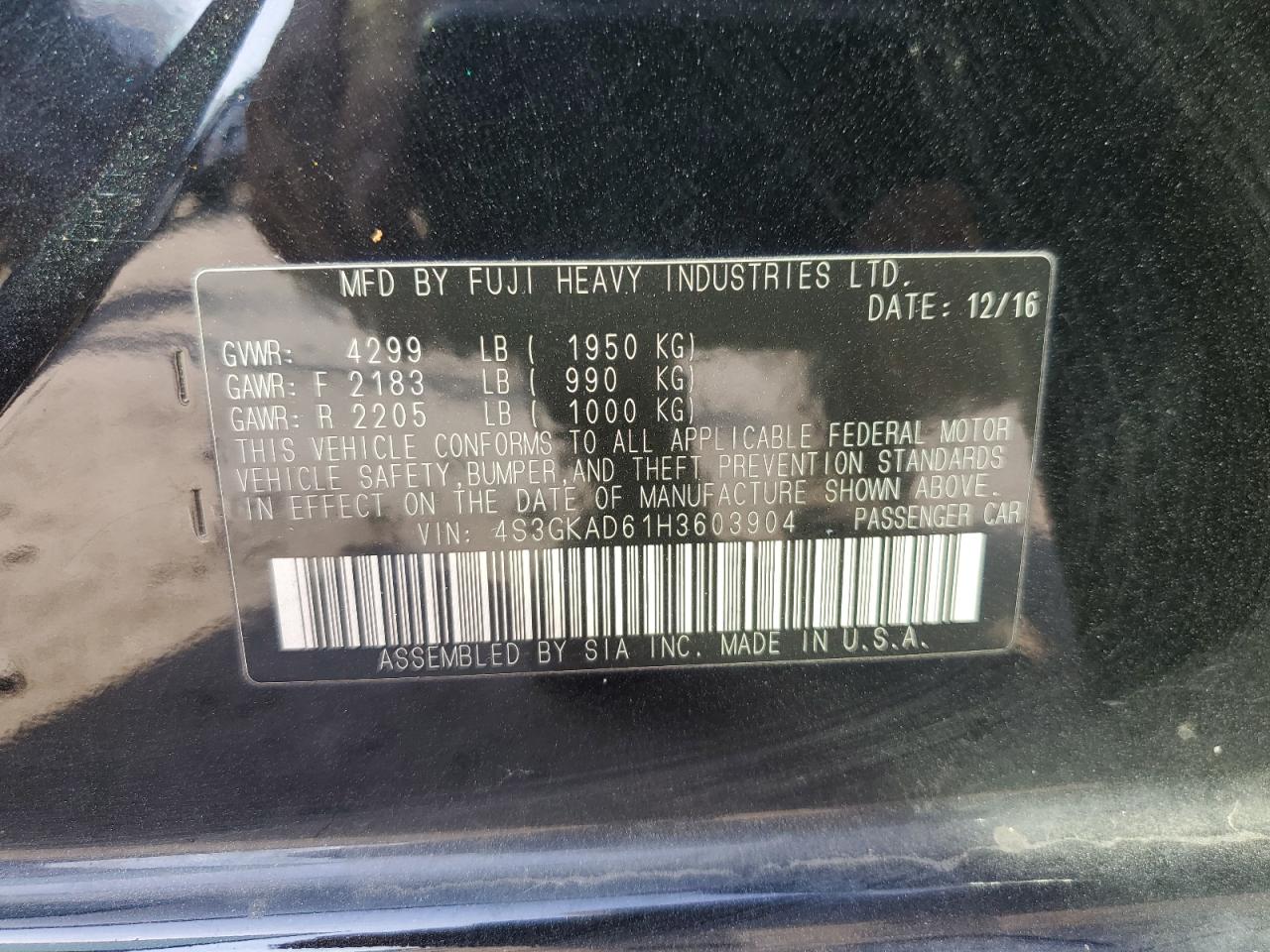 SUBARU IMPREZA PREMIUM PLUS