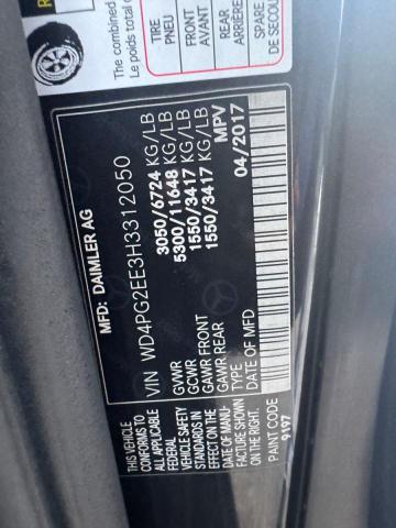 2017 MERCEDES-BENZ METRIS - WD4PG2EE3H3312050