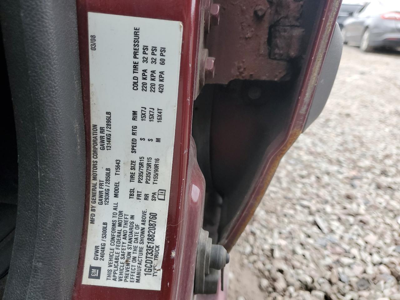 Lot #3291171093 2008 CHEVROLET COLORADO L