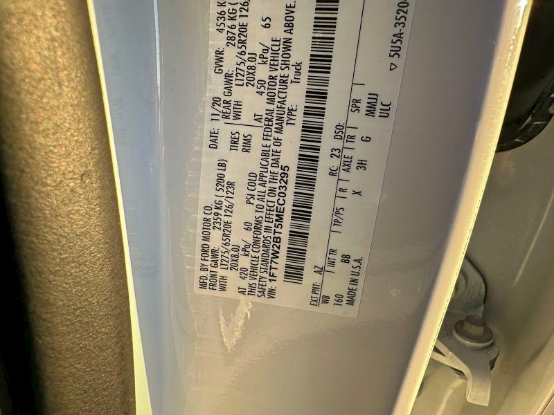 2021 FORD F250 SUPER - 1FT7W2BT5MEC03295