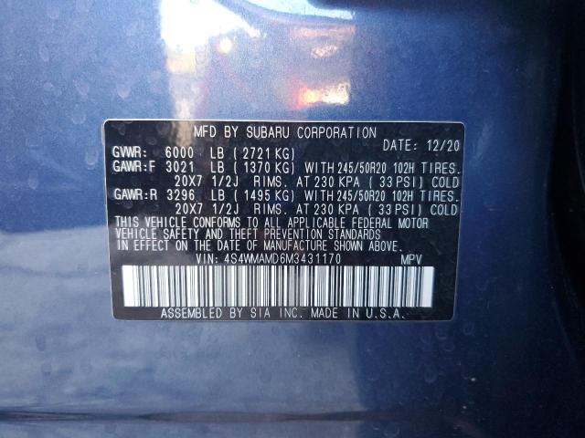 2021 SUBARU ASCENT LIM #3281391026