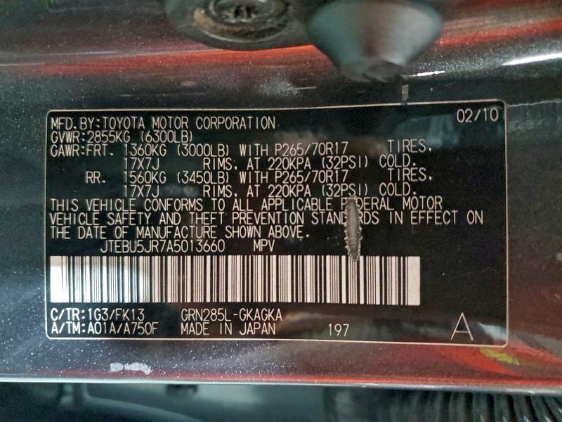 2010 TOYOTA 4RUNNER SR #3301574366