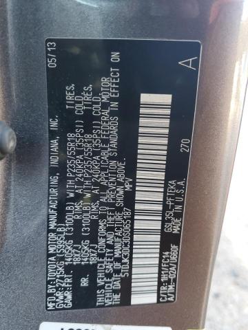 2013 TOYOTA SIENNA LE #3292589872