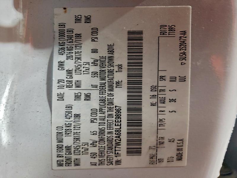 2020 FORD F250 SUPER #3297124539