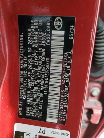 2014 TOYOTA CAMRY L #3303779461