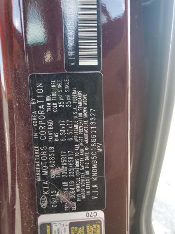 2016 KIA SEDONA LX #3291290455