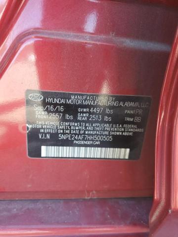 2017 HYUNDAI SONATA SE 5NPE24AF7HH500505