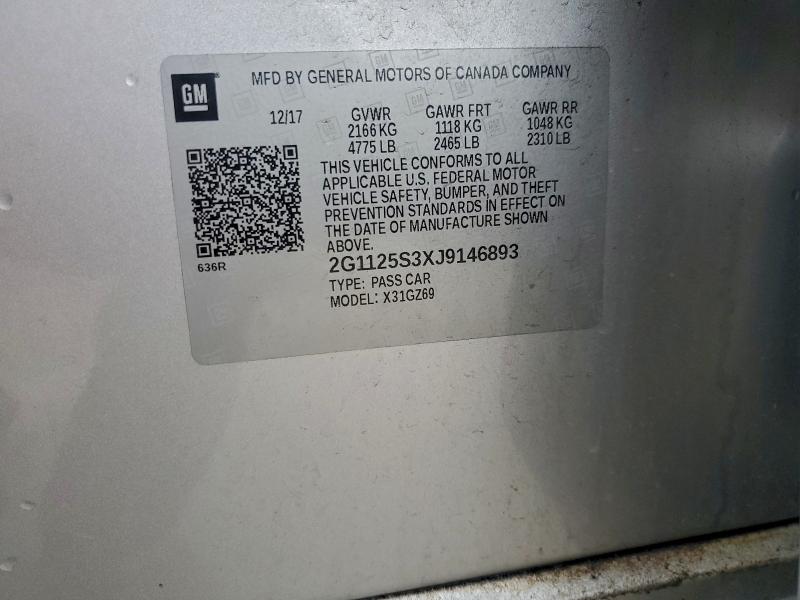 2018 CHEVROLET IMPALA PRE #3304614449