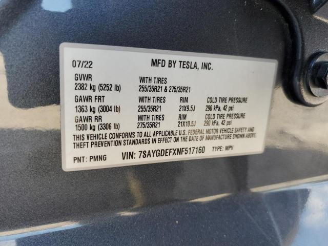 2022 TESLA MODEL Y #3304449590