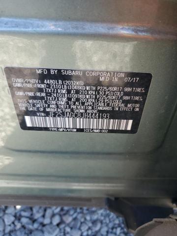 2018 SUBARU FORESTER 2 - JF2SJAGC8JH444193