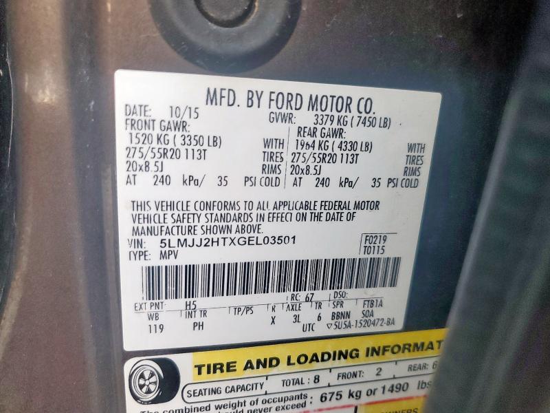 2016 LINCOLN NAVIGATOR #3293501445