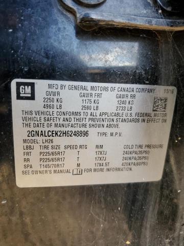 2017 CHEVROLET EQUINOX LT #3294319881