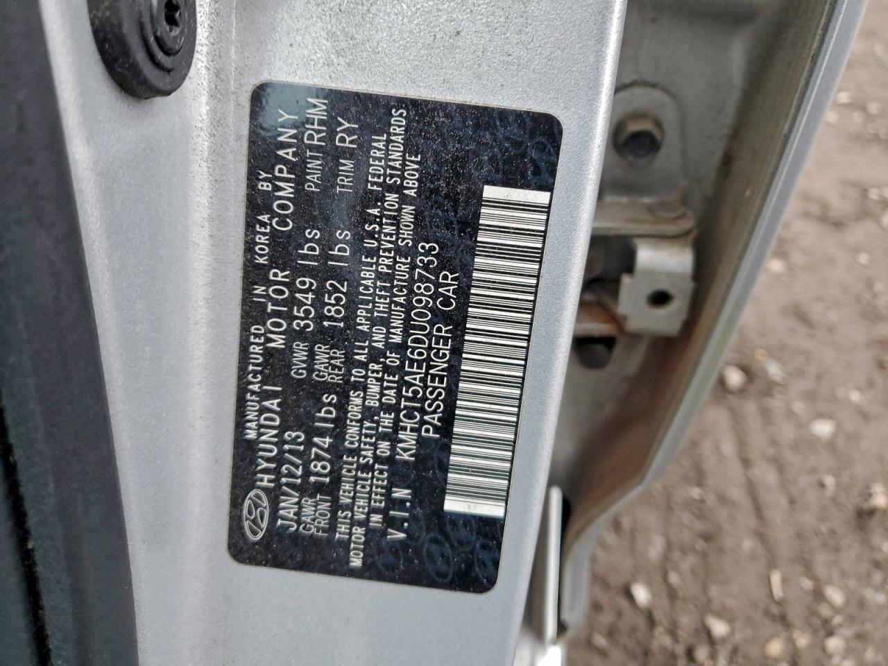 Lot #3305302309 2013 HYUNDAI ACCENT