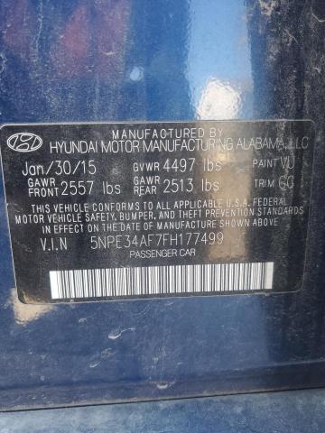 2015 HYUNDAI SONATA SPO #3296314467
