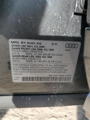 2021 AUDI Q5 E PREMI WA1E2AFY6M2134874