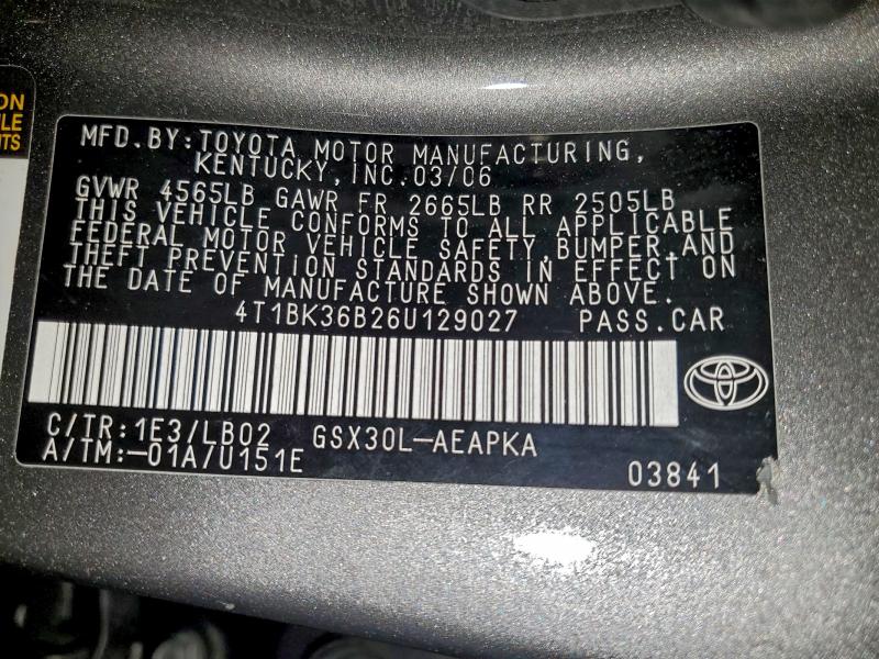 2006 TOYOTA AVALON XL #3294478502