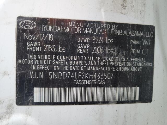 2019 HYUNDAI ELANTRA SE #3285662658