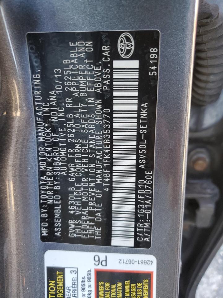 Lot #3308491330 2014 TOYOTA CAMRY L