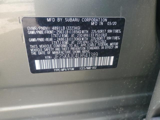 2020 SUBARU FORESTER P #3301847354