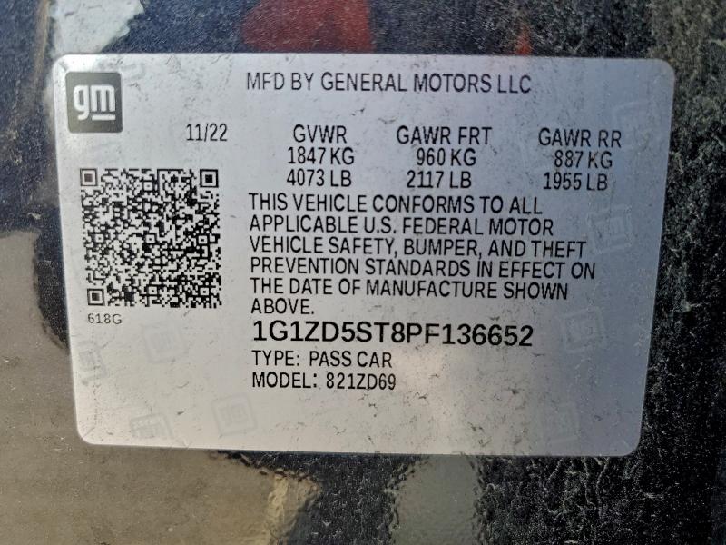 2023 CHEVROLET MALIBU LT #3303670942