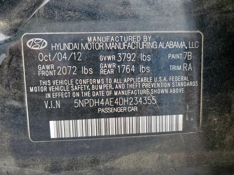 2013 HYUNDAI ELANTRA GL #3296462645