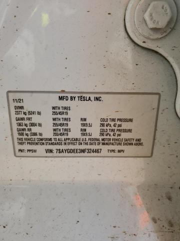 2022 TESLA MODEL Y #3298153264